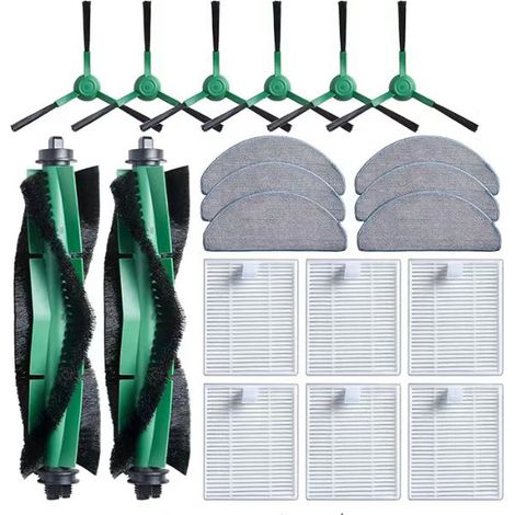 Accesorios compatibles con la aspiradora iRobot Roomba Essential Y0112: cepillo principal, cepillo lateral, filtro de succión - 14 piezas