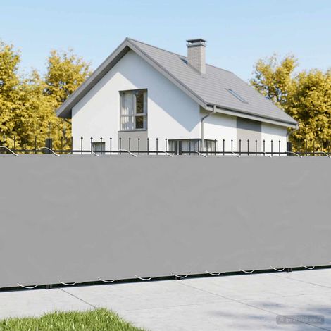 Brise-Vue pour Balcon Écran de Confidentialité Polyester Gris Clair 1,2 x 15 m - PANGIVO (1/5)