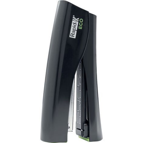 Rapid ECO Agrafeuse verticale compacte et professionnelle en plastique recyclé, bureau, maison et école, gamme de produits durables, noir, 24509000