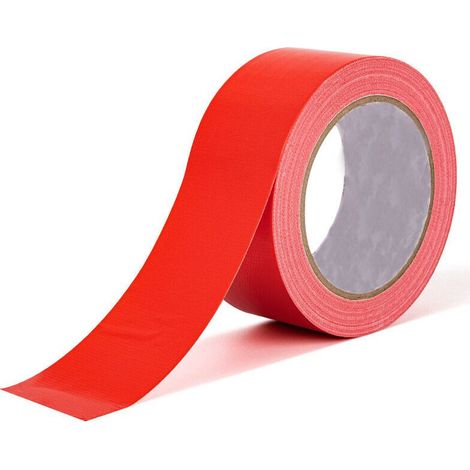 Ruban adhésif simple face en tissu de couleur-rouge(44 mm de large 10 mètres de long) (1/2)