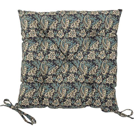 Coussin de chaise Coton motif cachemire bleu - Bloomingville
