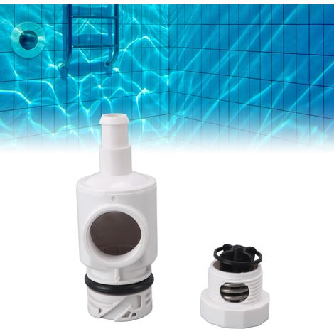 Válvula de acoplamiento rápido D29 con válvula de salida para equipos de piscina Polaris, PVC y acero inoxidable. (1/5)