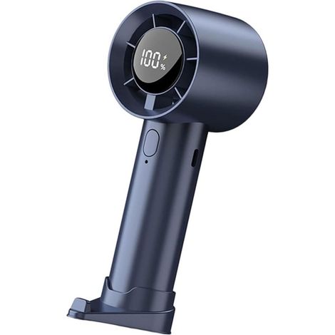 Mini ventilateur portable - Ventilateur de poche - Ventilation rapide - Affichage LED - Support pour téléphone - Longue autonomie - Idéal pour le bureau, la maison et l'extérieur - Rechargeable par US (1/5)