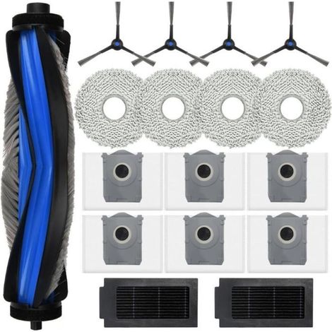 Accessoires pour Ecovacs Deebot T50 OmniT50 Pro OmniT50 Max Pro, 1 brosse à rouleau principale, 6 sacs à poussière, 2 filtres (1/5)
