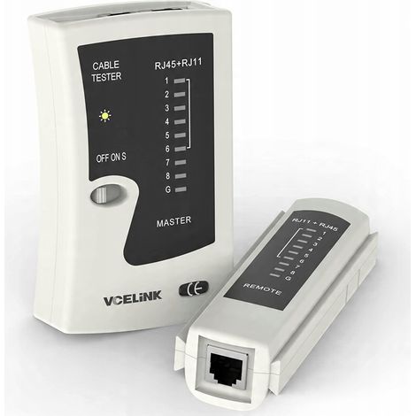 Probador de cables de red RJ45/RJ11 de Vcelink - Cables LAN y telefónicos (1/5)