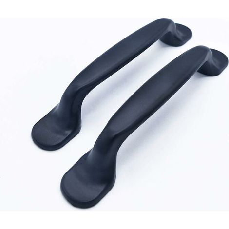 2 poignées pour portes de meubles de cuisine, placards, tiroirs, meubles de chambre, poignées de tirage, entraxe 96 mm, aluminium, vis incluses KLB