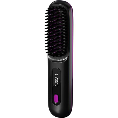 Go Brush, Cordless Hair Straighteners Hot Air Brush Negative Ion Hot Comb Hair Straightener 20s Fast Heating Ceramic (1/5)