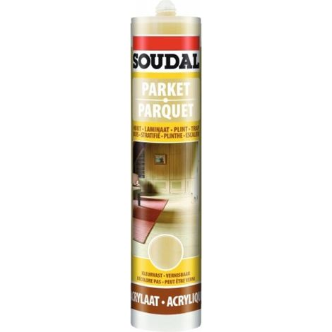 Mastic rebouchage acrylique parquet. coloris gris foncé. cartouche de 290 ml - SOUDAL FRANCE