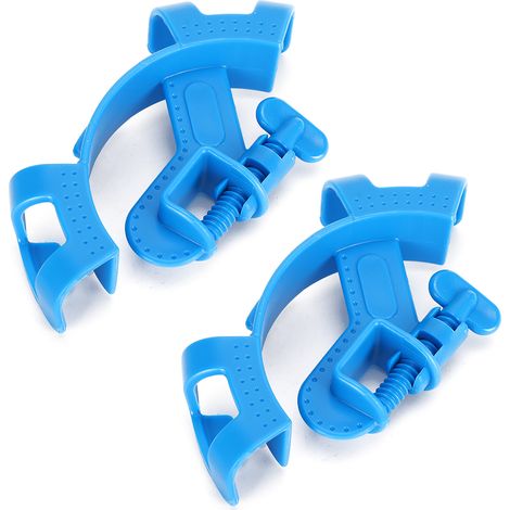 Lot de 2 pinces de fixation bleues en plastique pour tuyau d'aquarium, outil de changement d'eau, accessoire de fixation (1/5)