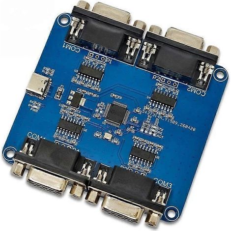 Carte d'évaluation de la puce série CH344Q avec interface série USB vers RS232 à 4 canaux module adaptateur USB vers RS232 (1/5)