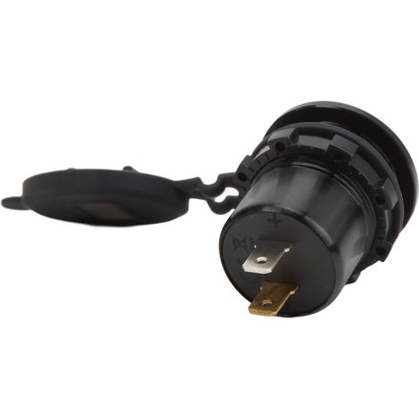 Chargeur de voiture à double prise USB, charge rapide avec affichage numérique rouge et voltmètre. Connecteur DC 12V-24V pour bateau, moto et camion. (1/5)