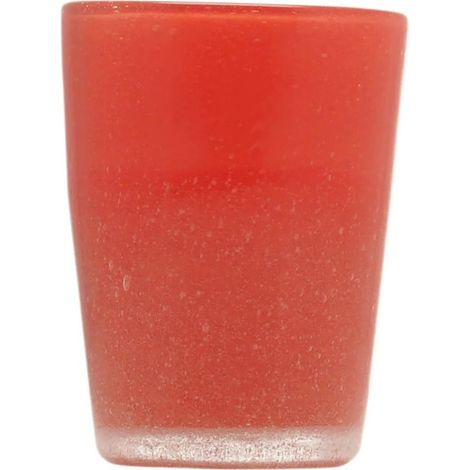 Lobster farbiger tumbler aus mundgeblasenem Glas 7,8 cm x 10 cm 0,25 l