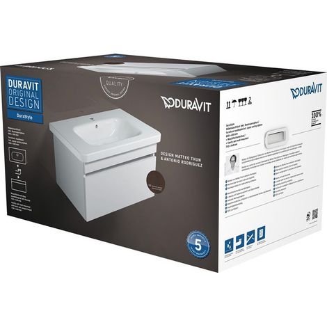Mueble bajo lavabo y mueble bajo lavabo DURASTYLE 800 x 455 mm blanco brillo DURAVIT