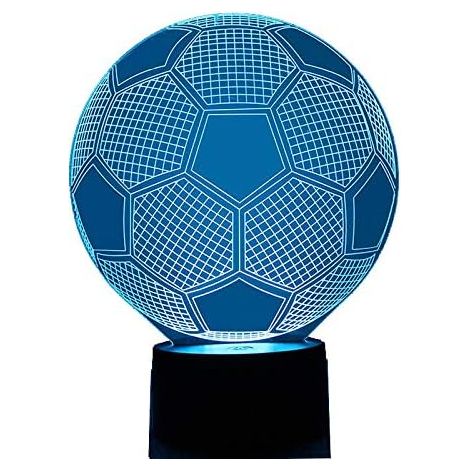 ZOLGINAH Veilleuse 3D Visuelle Ballon de football USB 7 couleurs changeantes Lampe de football pour chambre à coucher Décoration enfant Cadeau d'anniversaire (1/5)