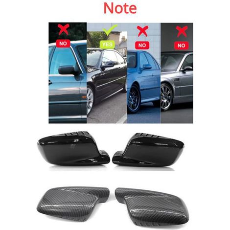 Ein Paar Spiegelkappen für BMW 7er E66 und 3er E46 Zweitürer