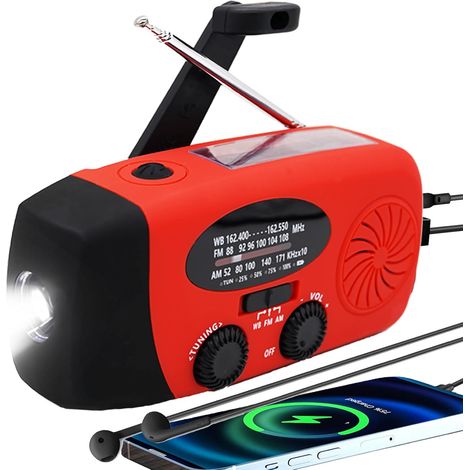 Radio Solaire de Secours améliorée avec Lampe Poche LED, météo Am (1/5)