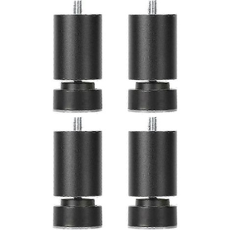 Quatre pieds de canapé robustes réglables en métal fileté M10, compatibles avec les meubles, les lits, les tables et les armoires, 26 pouces noirs, 8 cm d'épaisseur. (1/5)