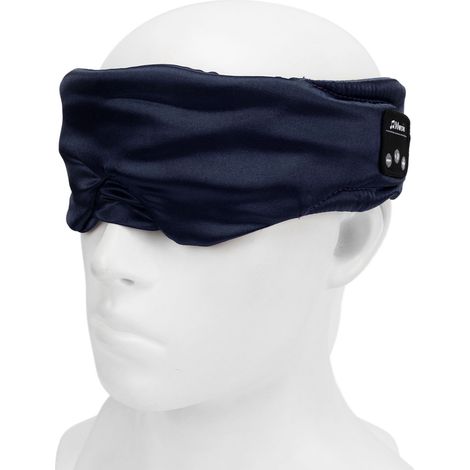 Masque de sommeil musical sans fil, masque de sommeil Bluetooth pour la nuit, masque de sommeil intelligent bloquant la lumière, écouteurs ultra-fins, bleu. (1/5)