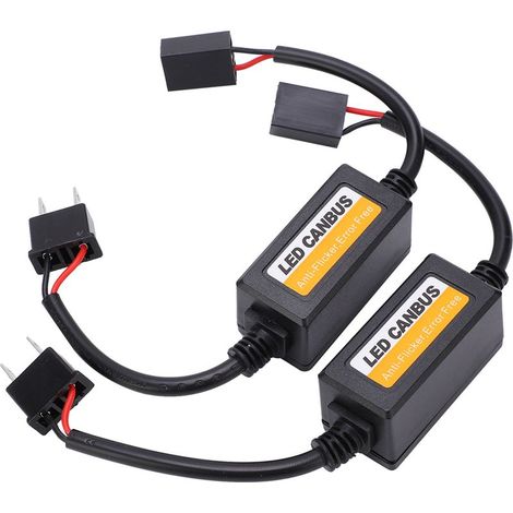 Cancelador de errores para H7, decodificador LED antiparpadeo del tablero del automóvil, cancelación de código de falla para decodificador de bus Canbus para H7 DC (1/5)