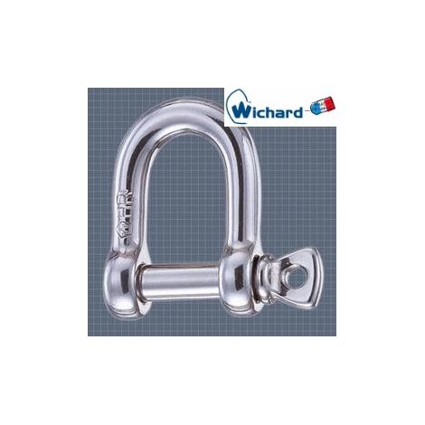 Manille droite haute résistance axe libre inox 316 wichard - Diamètre: 8