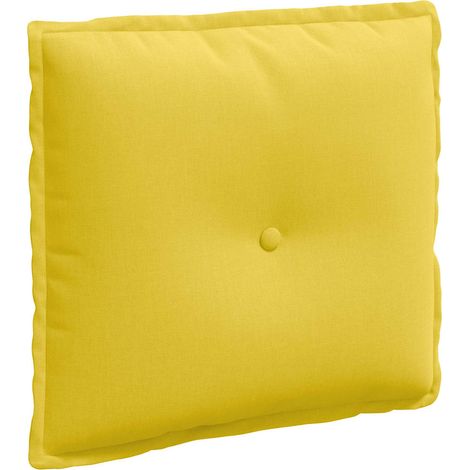 Back Pillow Light Yellow 50 x 19 x 45 cm Fabric vidaXL (1/5)