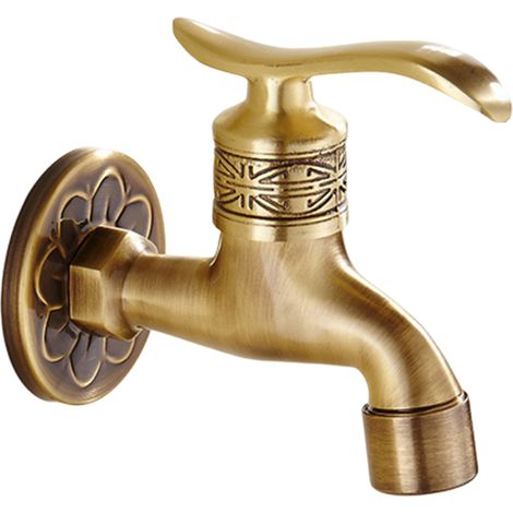 Robinet À Eau Froide - Robinet En Laiton Massif - Filetage G1/2 - Pour Machine À Laver Et Buanderie - 1 Pièce (1/5)