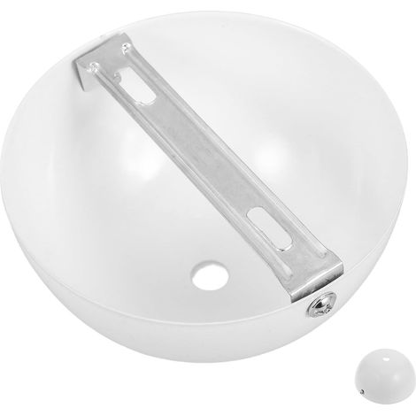 Weiße, halbkreisförmige Deckenleuchtenabdeckung, Deckenleuchtenfassung für Kronleuchter und Pendelleuchten, einfache Montage, für Büros und Gewerberäume (1/5)