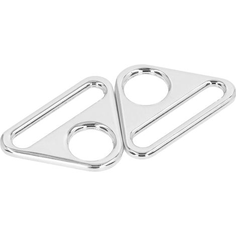 10 Pcs 38mm Ajusteur Triangle avec Barre Clip Pivotant Boucle Anneau Coulé Triangle Boucle Chaîne et Bandage Connecteur(Bai Lat)