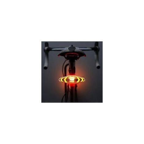 Fanale posteriore a LED per bicicletta con indicatori di direzione, telecomando wireless, ricaricabile, multifunzionale, impermeabile, per mountain bike e altre biciclette. - Crezuo