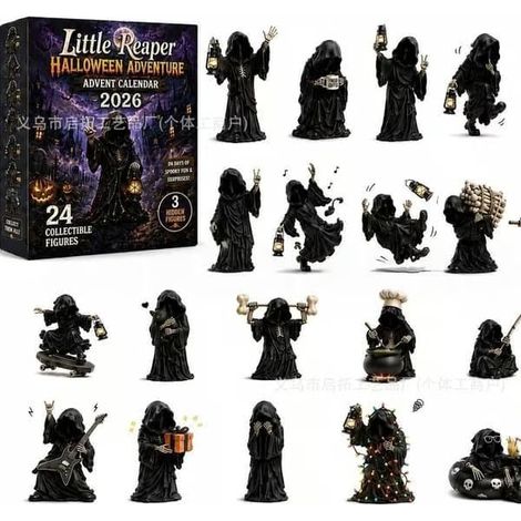 Calendrier de l'Avent Père Noël en verre de mer 2026 – Compte à rebours de Noël du Petit Père Noël Halloween C Halloween C (1/5)