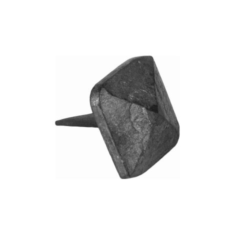 Clou en fer forgé tête diamant - Hauteur de tige 35mm tête carrée de 30mm - Quincaillerie de porte ou décor pour bois - DECO FER FORGE