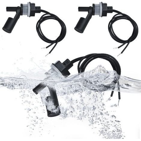 TAISHENGDA-Lot de 3 capteurs de niveau d'eau – Interrupteur flotteur automatique – Haute sensibilité pour aquarium et piscine – Accessoire de pompe de jardin (1/5)