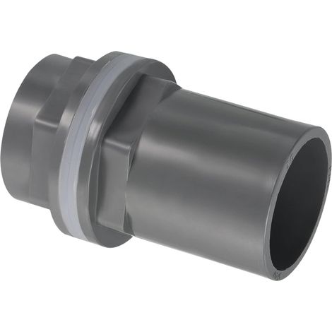 PVC Eau Réservoir Tuyau Raccord 1-1/4" ID DN32 Gris Droit Tube Adaptateur Connecteur (1/5)