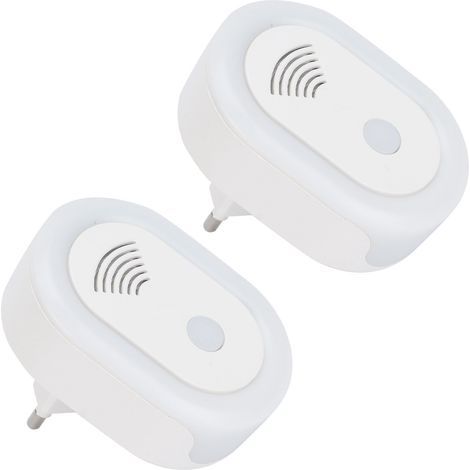 2PCS Répulsif ultrasonique anti-nuisibles à fréquence variable, sans danger pour insectes, prise UE 90V-250V, appareil intelligent à ultrasons pour maison (1/5)