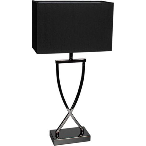 Lampe Omega 1x40W E27 Noir Chromé H52 (1/2)