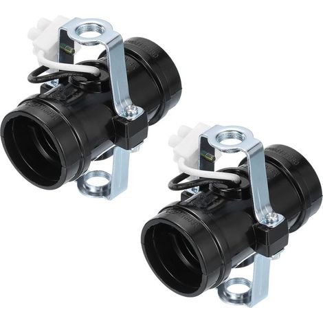 Lot de 2 Douille à Deux Ampoules E26/E27 à Base Moyenne, Support de Lampe à Ampoules Multiples pour Douille E26/E27, Noir (1/5)