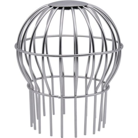 Gouttière Guard 7,6 cm en acier inoxydable 304 Filtre Passoire pour tuyau de descente rond de 6,6 cm à 9,9 cm, arrête les graines de feuilles et autres débris Outil de nettoyage de gouttière (1/4)