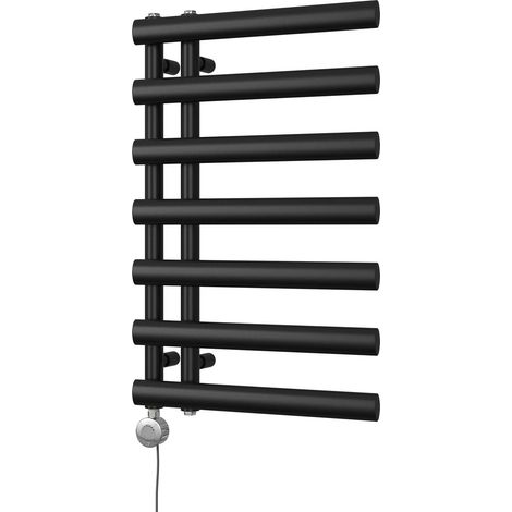 Elyan - Black Electric Towel Rail H766mm x W500mm 300w Thermostatic (1/3)