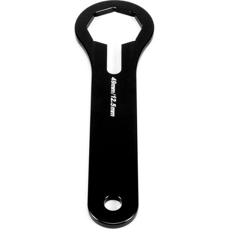 Clé de réglage pour cache de fourche avant, clé de réglage d'amortisseur à double chambre, 49 mm, compatible avec Yamaha noir. (1/5)