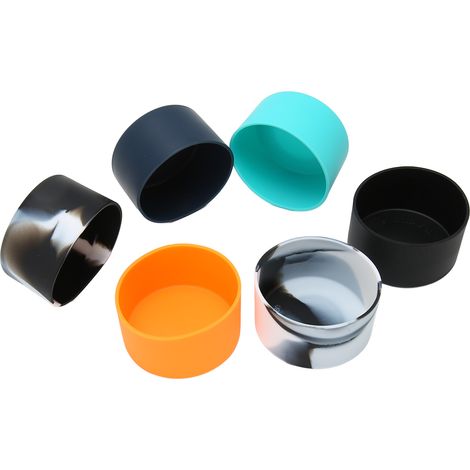 Lot de 6 manchons en silicone de qualité alimentaire pour bouteilles d'eau, antidérapants, de couleurs aléatoires, protègent vos bouteilles d'eau et conviennent à la maison, au bureau et aux voyages. (1/5)