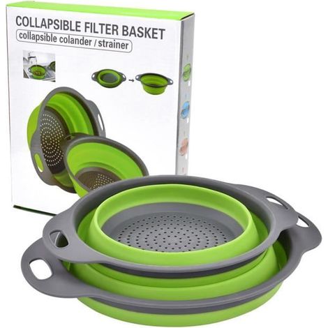 Passoire Pliable - Multifonctionnelle - Silicone - Rétractable - Antidérapante - Durable (1/4)
