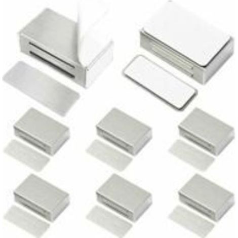 Aimant de Porte Placard Adhesif Lot de 8 Loquets Magnétiques de Porte Mise à Jour sans Vis sans Perçage pour Placard de Cuisine Aimant Fermeture Puissant pour Tiroir, Armoire, des Meubles, etc (1/5)