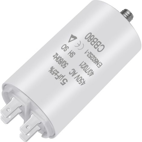 Condensateur de Démarrage, 5μF 450V, 50/60Hz, 85 x30 mm (1/5)