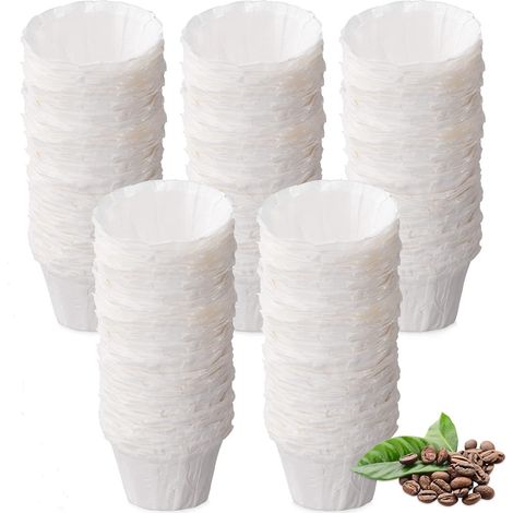 Einweg-Kaffeefilter aus Papier, geeignet für wiederverwendbare Becher, K-Cup-Papierfilter, K-Cup-Kaffeekapseln (500 Stück) (1/4)