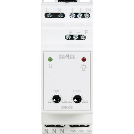 ZAMEL EXT10000228 HUTSCHIENEN DIMMER GEEIGNET FÜR LEUCHTMITTEL: LED-LAMPE, LEUCHTSTOFFLAMPE, HALOGE