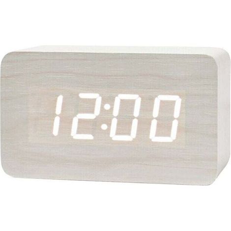 Réveil LED intelligent en bois, cadeau pour étudiant, électronique numérique, affichage de la température et de la Date, horloge pour maison coréenne (1/3)