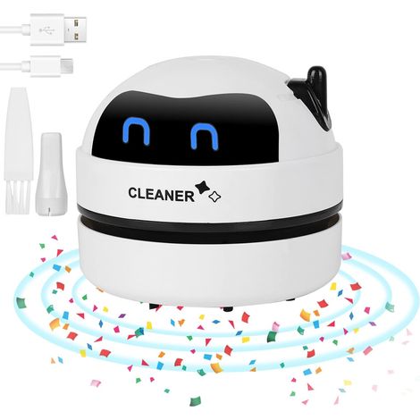 Mini aspirateur de table rechargeable par USB - Portable - Sans fil - Mini aspirateur de table pour bureau, voiture, école, maison (1/5)