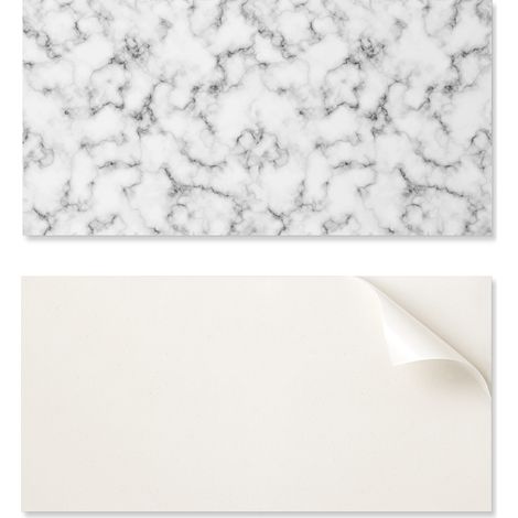 Panel decorativo de pared de PVC con estampado para habitaci贸n, 100x50 cm, dise帽o de m谩rmol con vetas.
