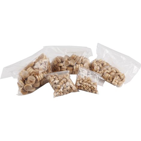 Astdübel, Querholzplättchen Fichte Set, 50 ø10mm, 150 ø15, 150 ø20, 100 ø25, 50 ø30 - Querholzdübel zum Ausbessern aus Gebirgsfichtenäste (1/2)