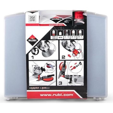 Rubi Set mit 5 Diamantbohrkronen M14 für Bohrmaschine